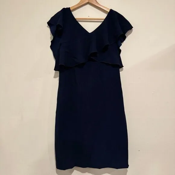 Trina Turk Dark Blue Knee Length Dress Size 6 Professional - Picture 2 of 6